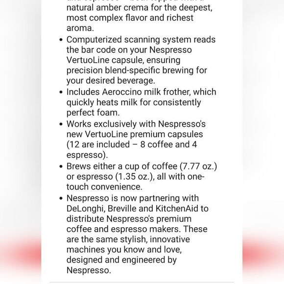 Breville Nespresso Vertuo & Aeroccino3 Espresso Machine - Picture 7 of 12